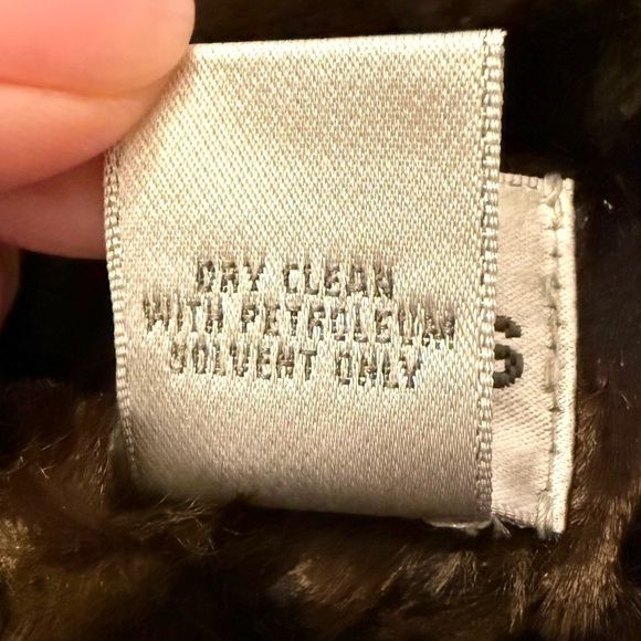 Chicos Reversible Brown Faux Fur Coat Jacket Brown Black Winter Large Chico’s 3 - Picture 9 of 12